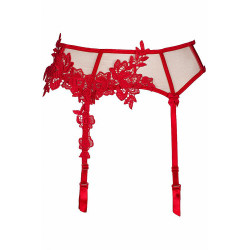 Porte-jarretelles rouge V8862 Axami ensemble V8861 soutien-gorge string luxe