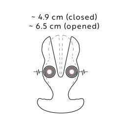 Plug anal E-Stim RC Power Expander ANOS étanche, télécommande portée 10 m jeu solo ou couple