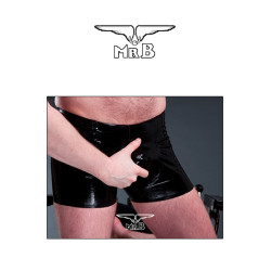 sous-vêtement latex véritable brillant talqué pour homme