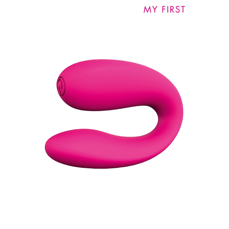 Double stimulateur couple Lovers My First posé, design ergonomique en silicone.