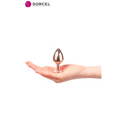 Plug anal S Dorcel, design raffiné avec bijou noir, parfait pour initiation
