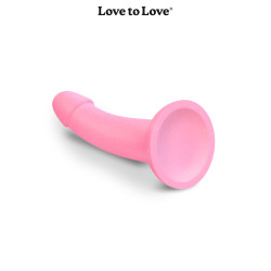 Dildolls Glitzy Love to Love dildo design kawaii rose pailleté toucher soyeux plaisir