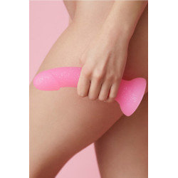 Dildolls Glitzy Love to Love dildo silicone belle texture ventouse usage main libre