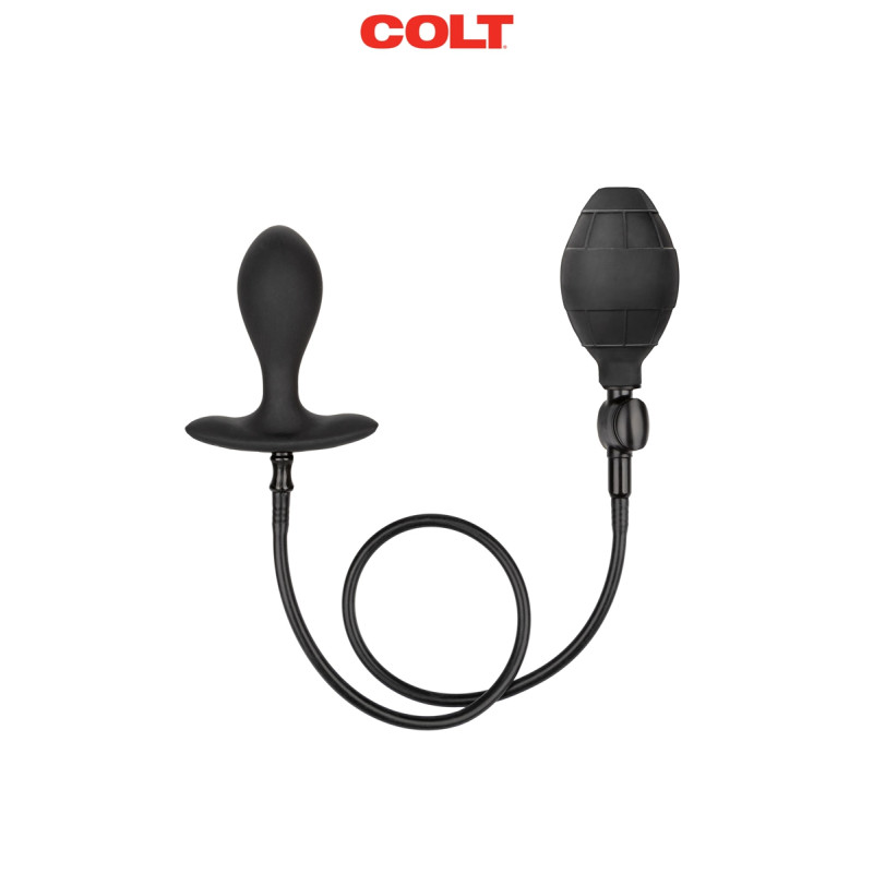 Plug gonflable anal COLT silicone lourd lesté 37g gonflable ajustable avec pompe