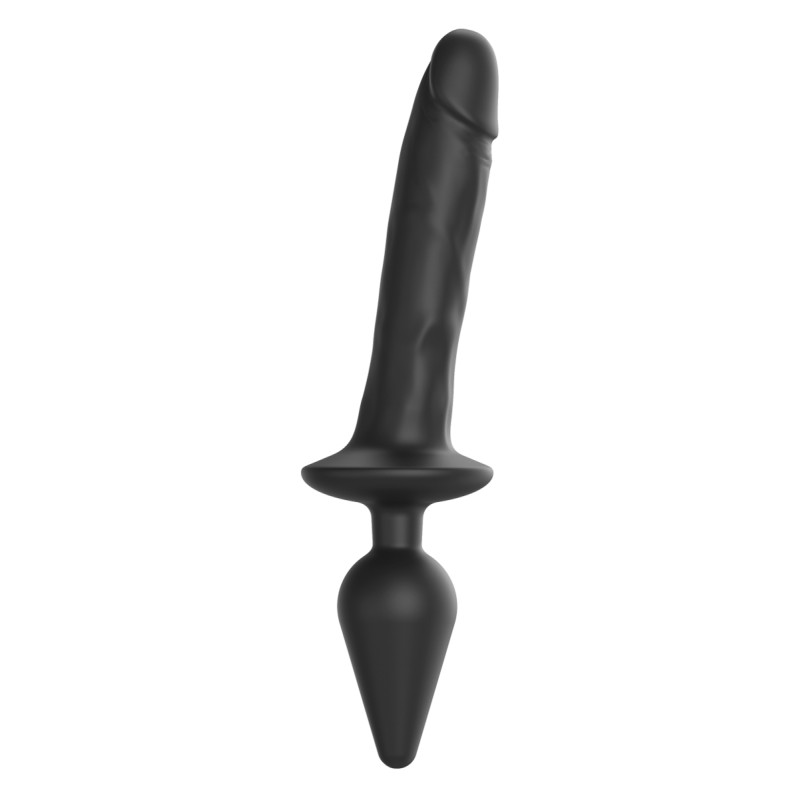Switch Plug-In Realistic XXL gode noir et plug anal pour plaisir intense et sensations réalistes