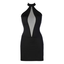 Robe noire V9269 moulante sensuelle tenue soirée femme glamour noir