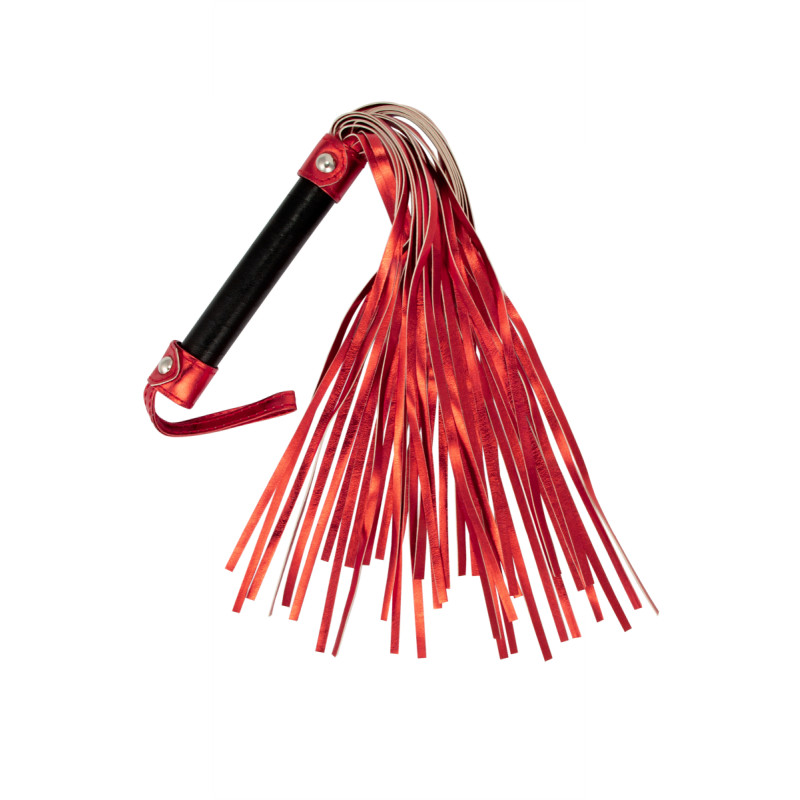 Martinet BDSM bicolore Litolu, 40 lanières douces, manche rigide et dragonne pratique