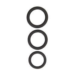 Set de 3 cockrings Les sublimés tailles variées, doux, idéal contrôle érection et plaisir
