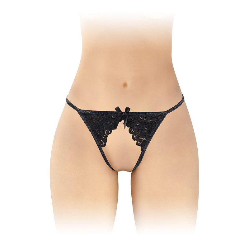 String ficelle ouvert Sandra noir Fashion Secret ouverture large ficelle arrière taille unique