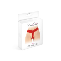 String ouvert Anita rouge lingerie audacieuse dentelle rouge ouverture intime provocante sexy