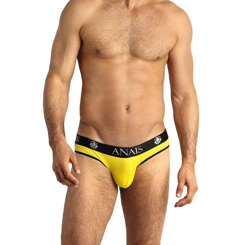 Slip sexy Anaïs For Men tissu jaune texturé esprit gaufré pour style audacieux