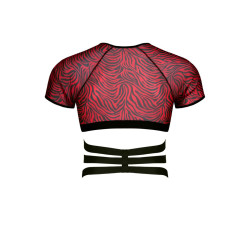 Top manches courtes et harnais Regne design original pour allure confiante et sexy