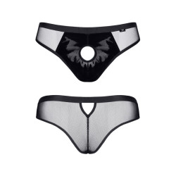 Slip brésilien noir ouvert Regne lingerie masculine sexy et confiante