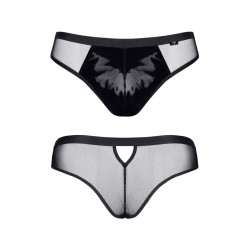 Slip brésilien noir Regne accessoire intime moderne pour allure confiante