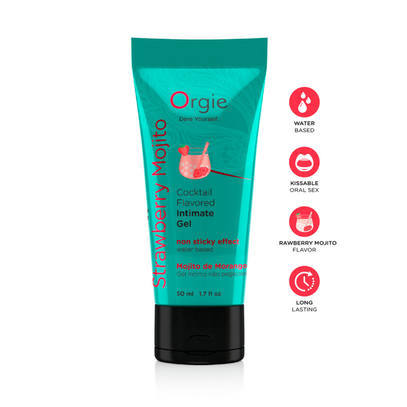 Gel Lube Tube Fraise Mojito tube 50ml profil